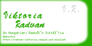 viktoria radvan business card